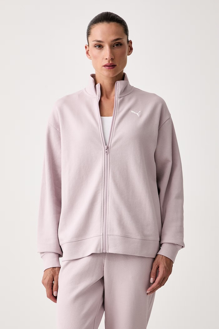 Puma σετ φόρμας γυναικείο με βαμβάκι ροζ 694001
