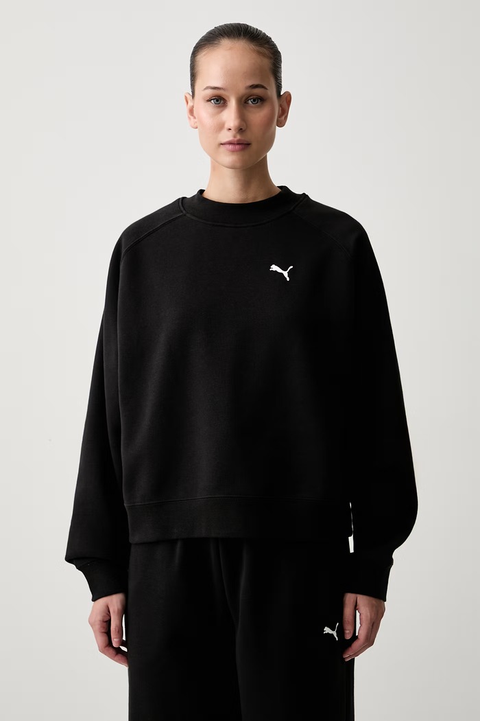 Puma komplet dresowy damski z bawełną 693995 czarny AW26