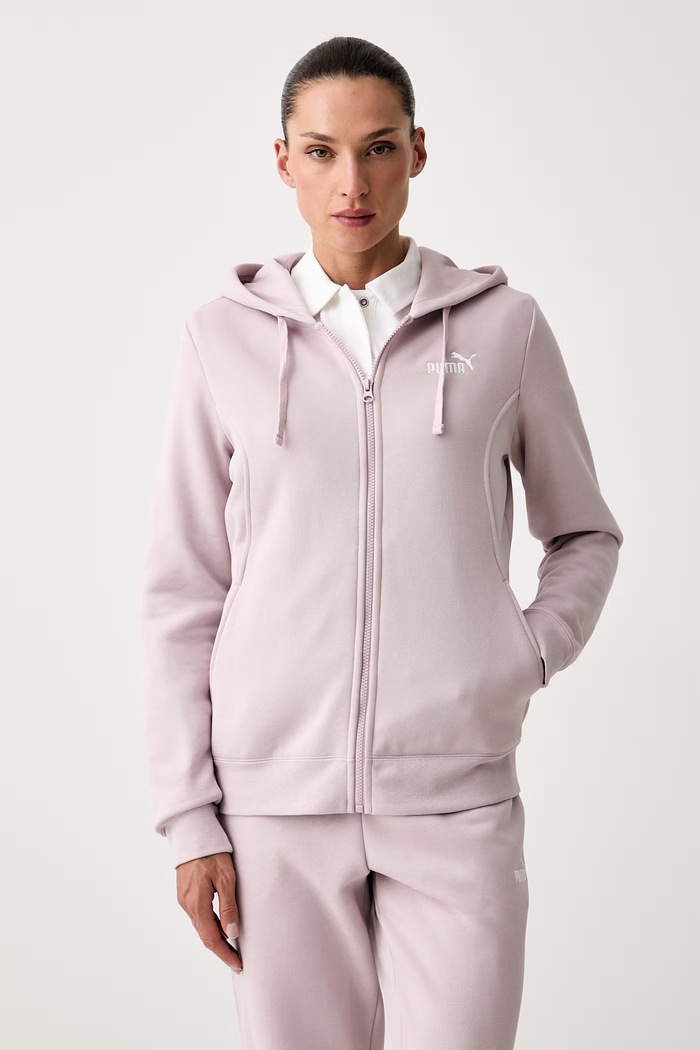 Puma σετ φόρμας γυναικείο με βαμβάκι ροζ 693993