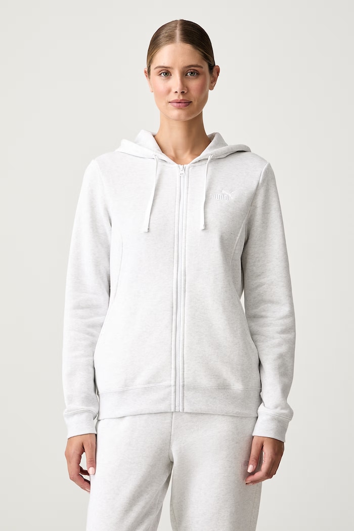 Puma komplet dresowy damski z bawełną 693993 szary AW26