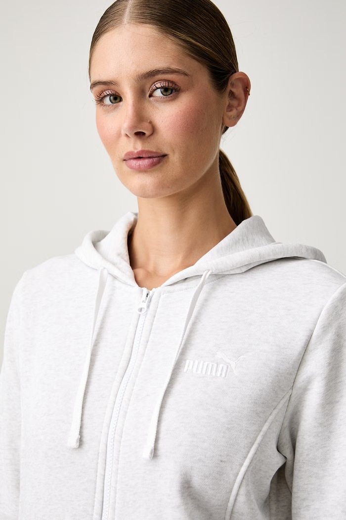 Puma komplet dresowy damski z bawełną 693993 szary
