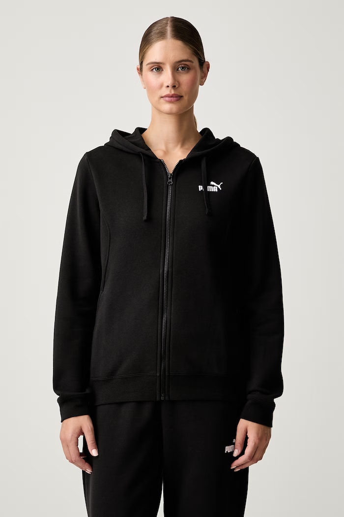 Puma komplet dresowy damski z bawełną 693993 czarny AW26