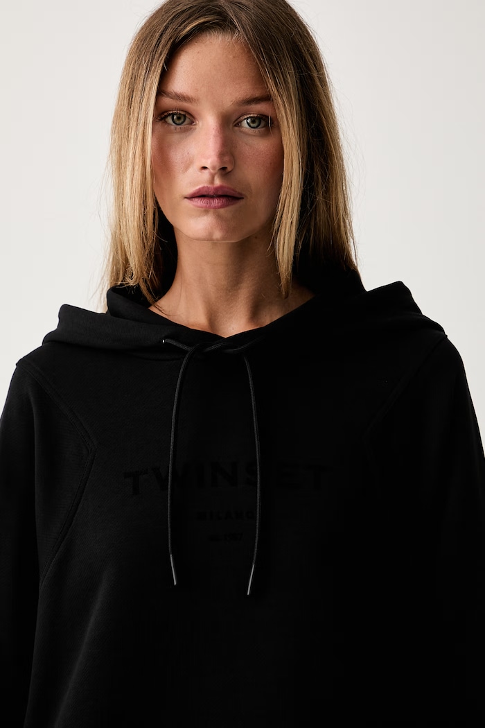 Twinset komplet dresowy damski bawełniany 262TP272B czarny