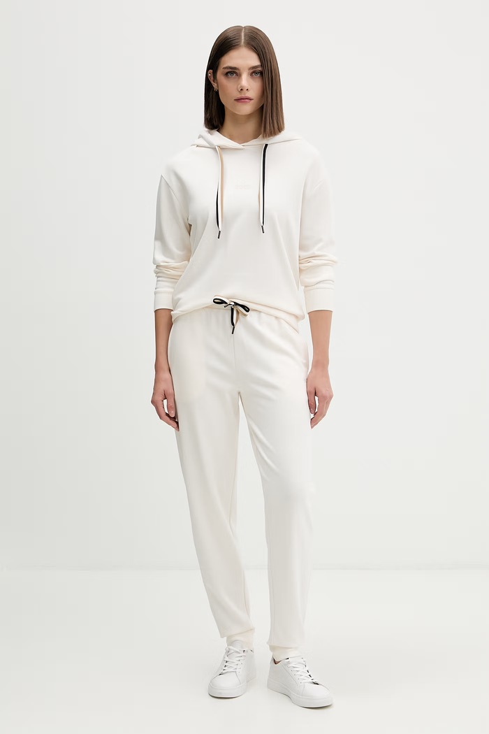 BOSS σετ lounge γυναικείο CP Stripe_Long Set μπεζ 50575927
