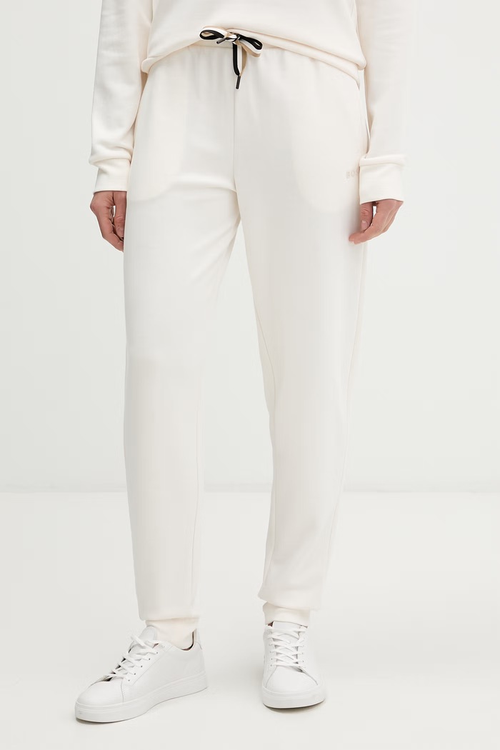 BOSS σετ lounge γυναικείο CP Stripe_Long Set μπεζ 50575927