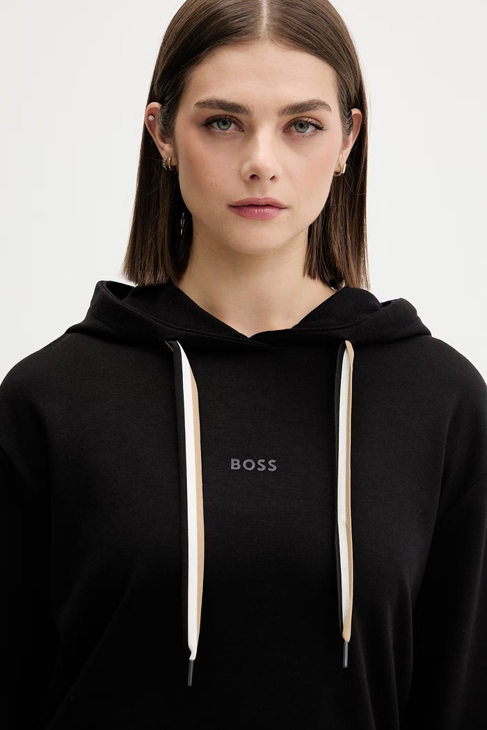 BOSS σετ lounge γυναικείο CP Stripe_Long Set 50575927 μαύρο