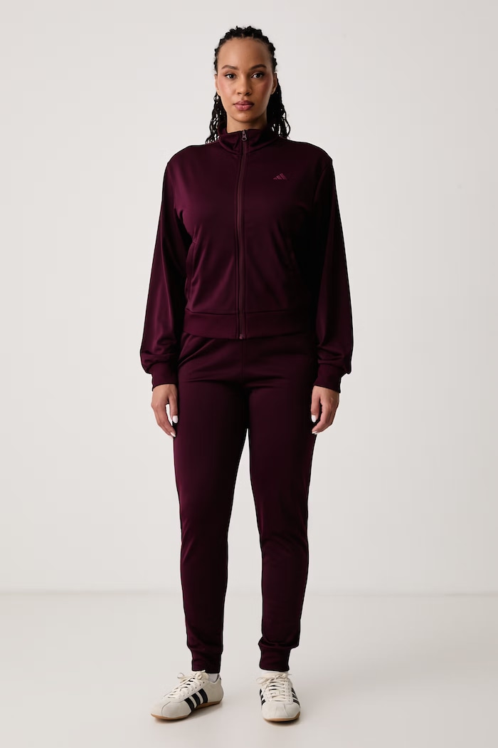 adidas Komplet dresowy damski Essentials Feelcozy bordowy KQ7582