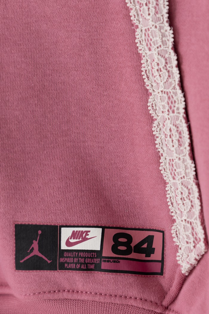 Dziewczynka Jordan Komplet dresowy dziecięcy z bawełną 35G258 różowy