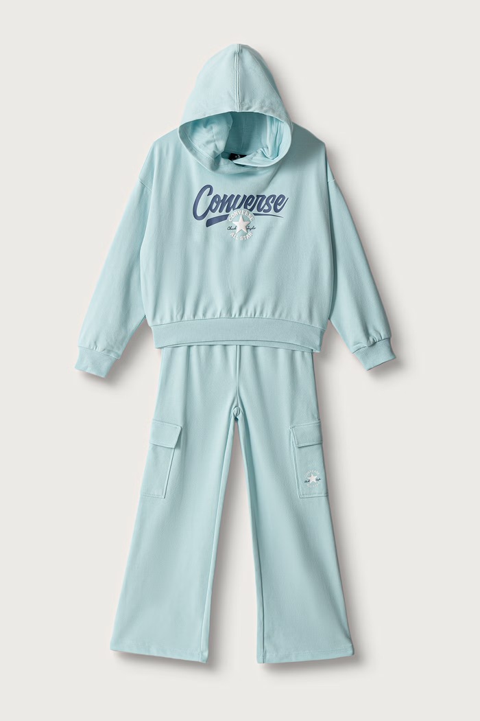 Converse Komplet dresowy dziecięcy z bawełną niebieski 4CJ062