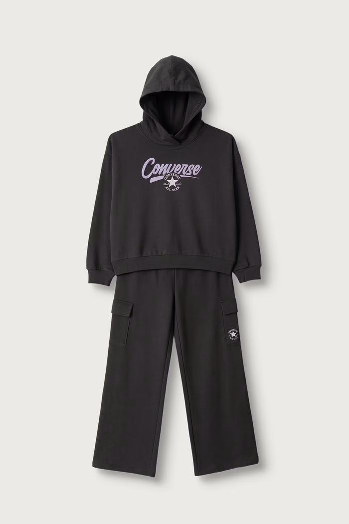 Converse Komplet dresowy dziecięcy z bawełną szary 4CJ062