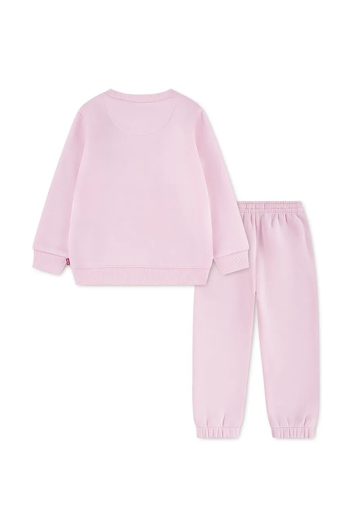 Levi's σετ φόρμας παιδικό με βαμβάκι HOODIE & JOGGER SET 4EP012 ροζ AW26