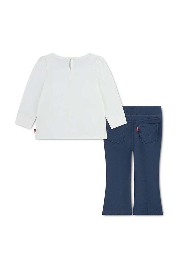 Levi's vsakdanji komplet otroški z bombažem LIV GFX TOP & KNIT BOTT 1ER588 bež AW26
