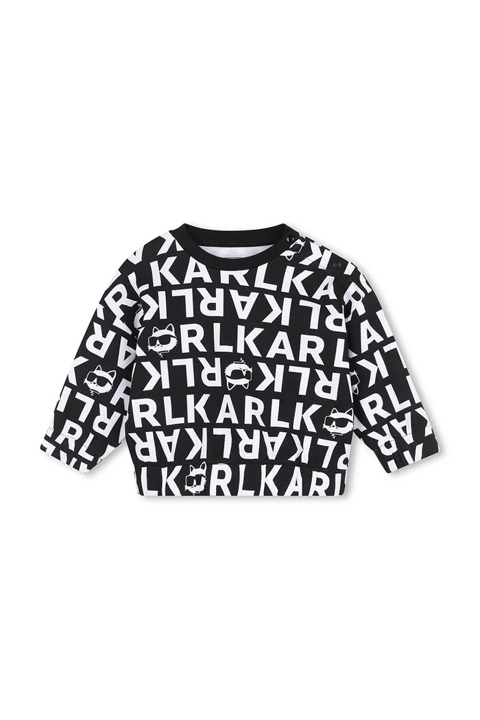 Момиче Karl Lagerfeld спортен комплект анцуг за деца от памук Z31296.86.108 черен