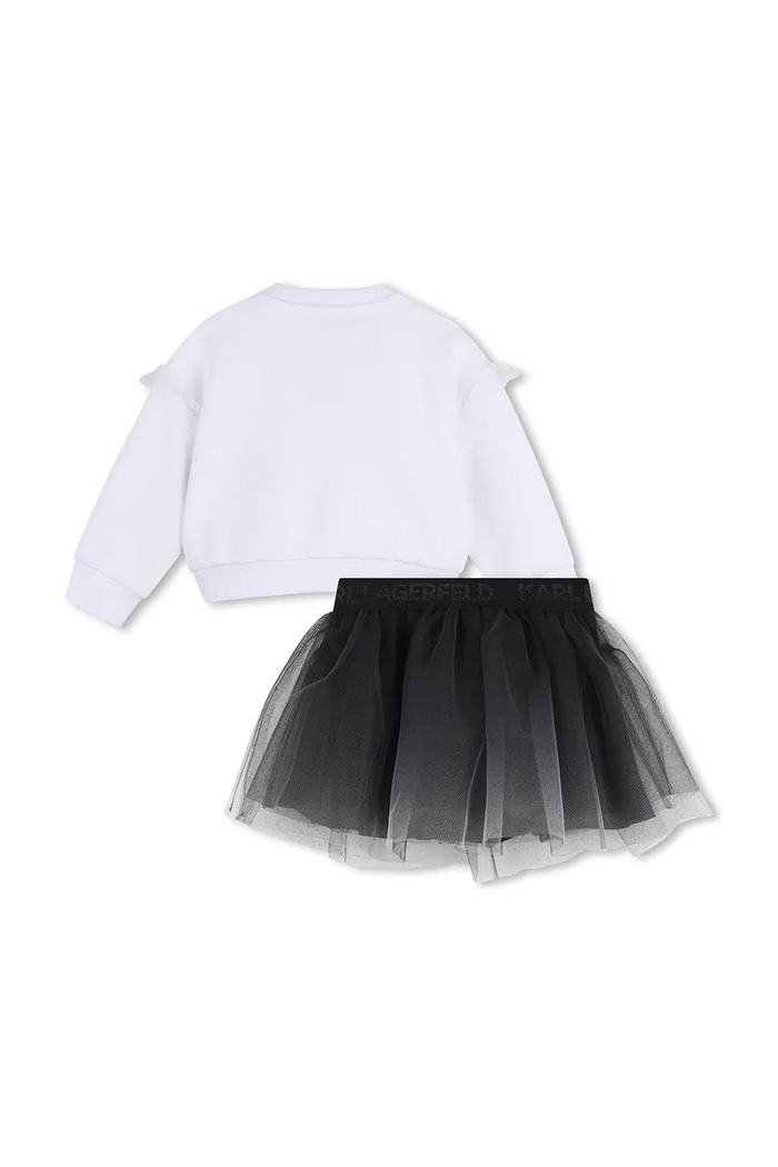 Karl Lagerfeld Ежедневен комплект за деца Z31294.86.108 бял AW26