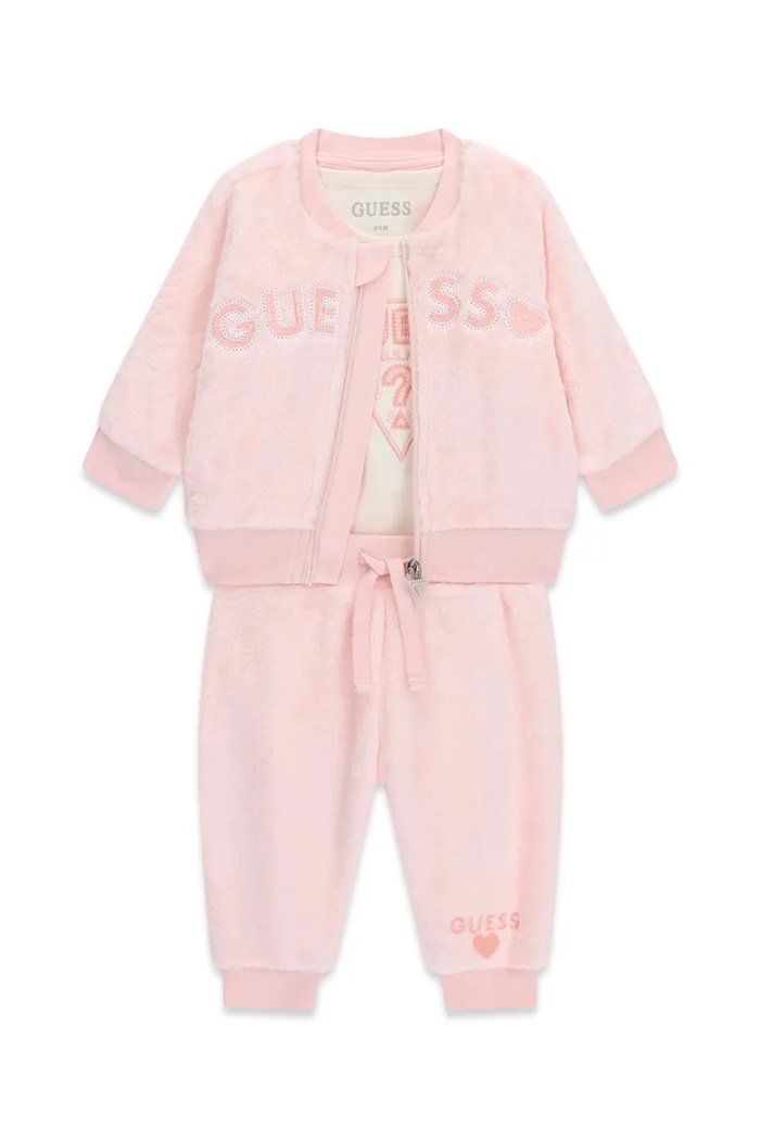 Dziewczynka Guess Komplet dresowy niemowlęcy S6BG12.W4077.9BY2 różowy