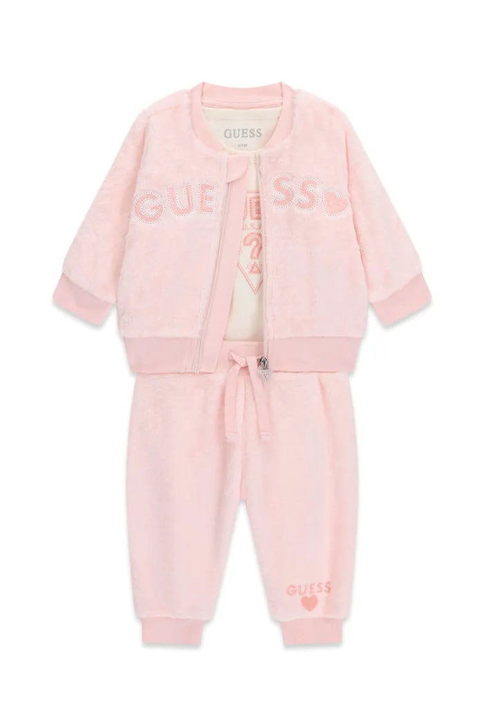 Dziewczynka Guess Komplet dresowy niemowlęcy S6BG12.W4077.9BY2 różowy