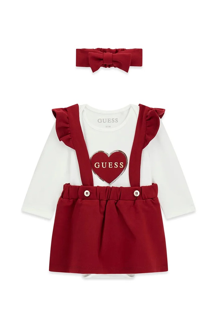 Guess Komplet niemowlęcy bawełniany beżowy S6BG09.K6007.9BY2