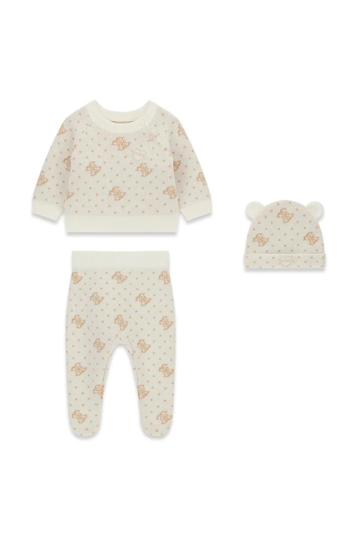 Guess Komplet niemowlęcy z dodatkiem wełny beżowy S6BG07.Z1328.9BY2