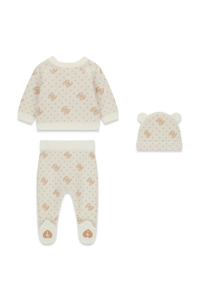Guess Komplet niemowlęcy z dodatkiem wełny S6BG07.Z1328.9BY2 beżowy AW26