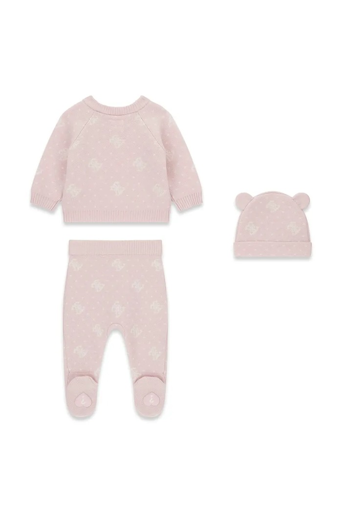 Guess Komplet niemowlęcy z dodatkiem wełny S6BG07.Z1328.9BY2 różowy AW26