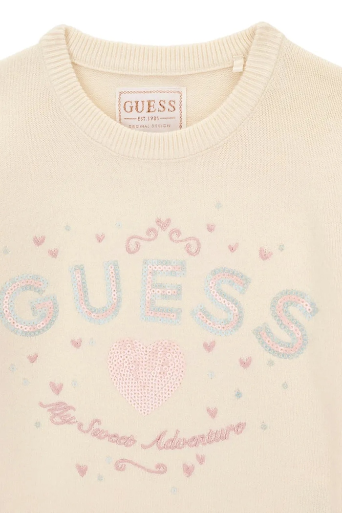 Dziewczynka Guess Komplet dziecięcy z wiskozą K6BG08.Z1458.9BY2 beżowy
