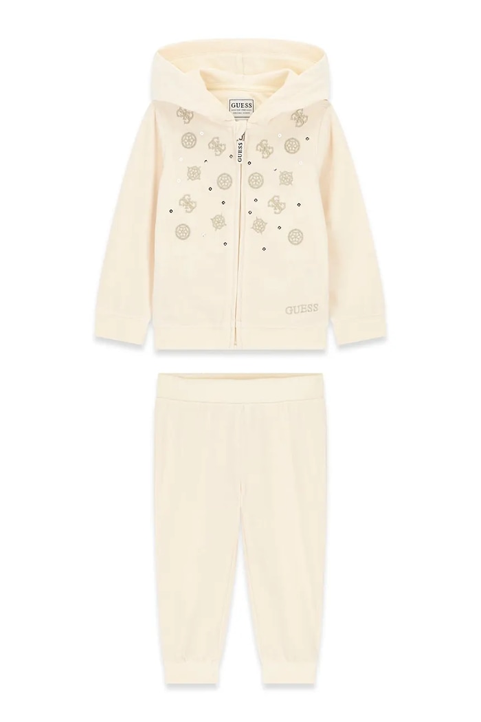 Guess Komplet dresowy dziecięcy K6BG05.K5912.9BY2 beżowy AW26