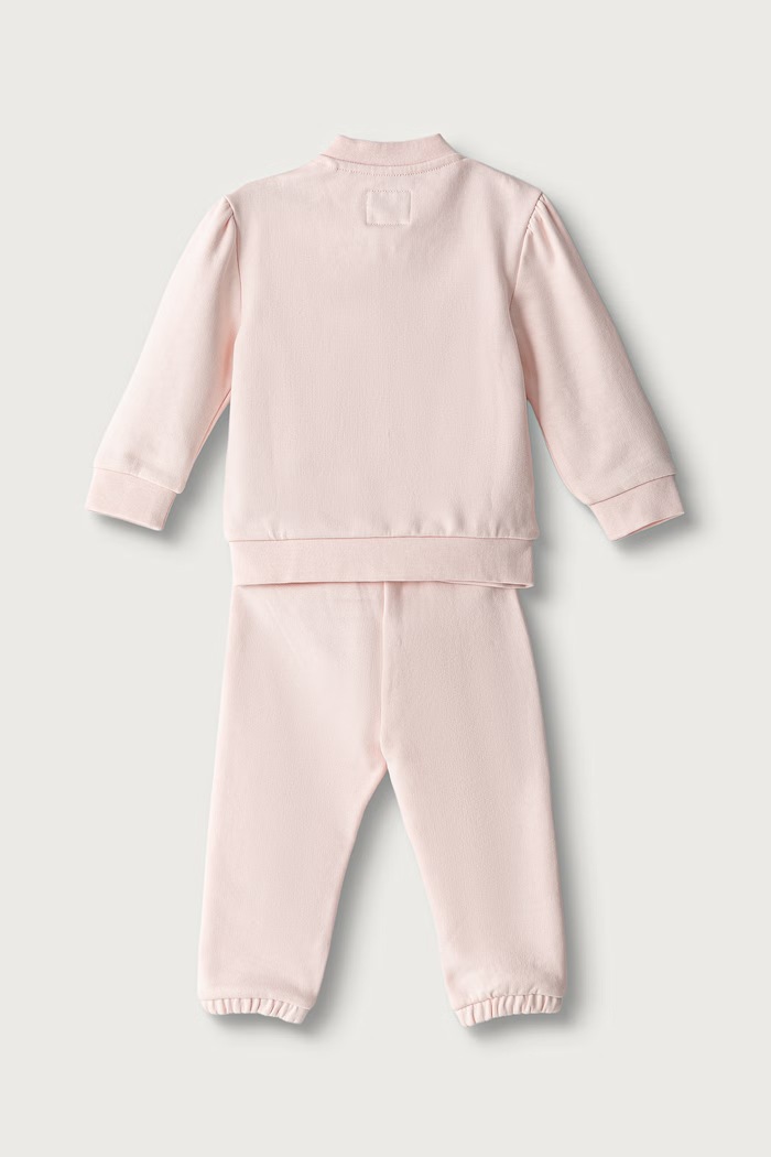 Guess Komplet dresowy niemowlęcy bawełniany A6BG13.K5981.9BY2 różowy AW26