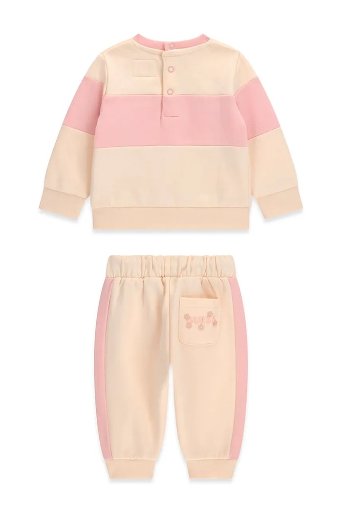 Guess Komplet dresowy dziecięcy bawełniany A6BG12.K5979.9BY2 beżowy AW26