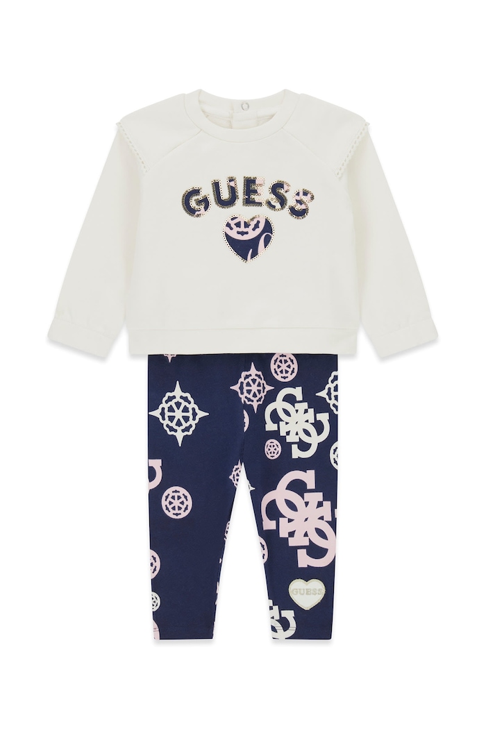 Guess Komplet codzienny niemowlęcy z bawełną beżowy A6BG11.K5977.9BY2
