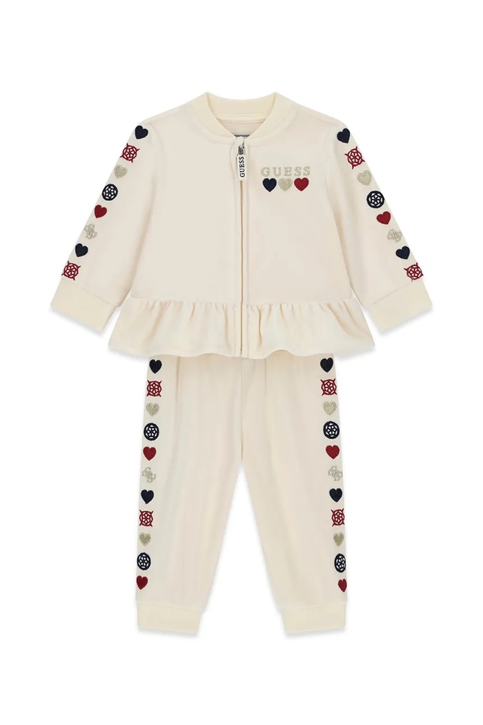 Guess Komplet dresowy dziecięcy beżowy A6BG08.K5975.9BY2