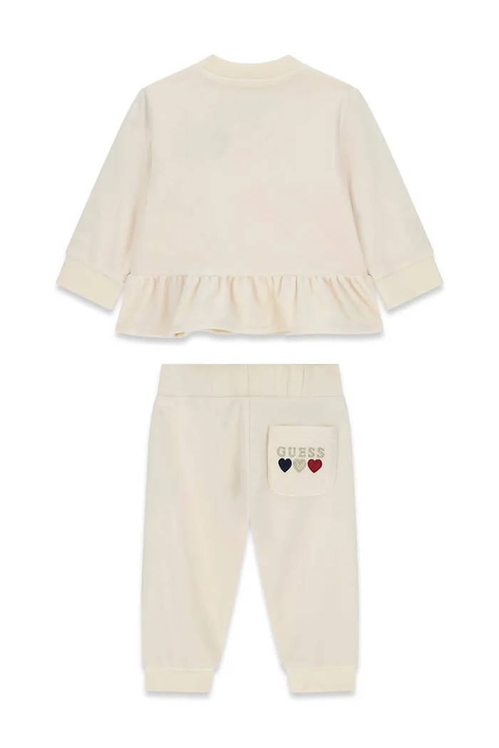 Dziewczynka Guess Komplet dresowy dziecięcy A6BG08.K5975.9BY2 beżowy