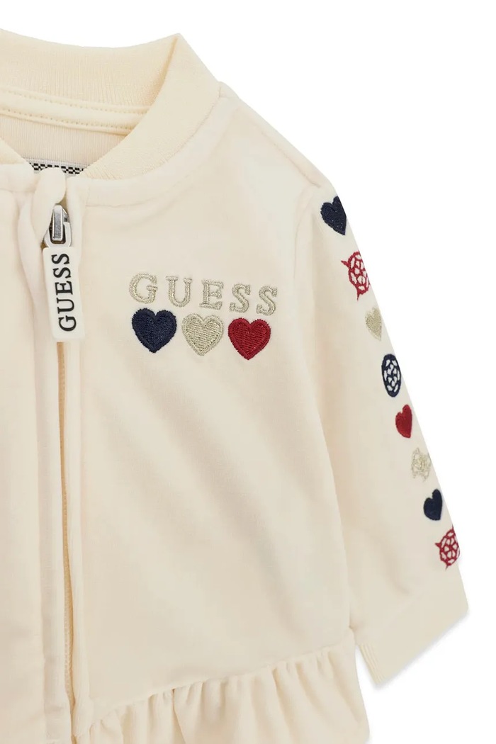 Komplet dresowy dziecięcy Guess A6BG08.K5975.9BY2 beżowy