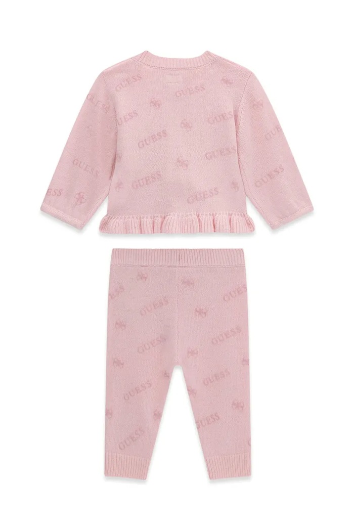 Dziewczynka Guess Komplet codzienny dziecięcy z dodatkiem wełny A6BG01.Z1315.9BY2 różowy