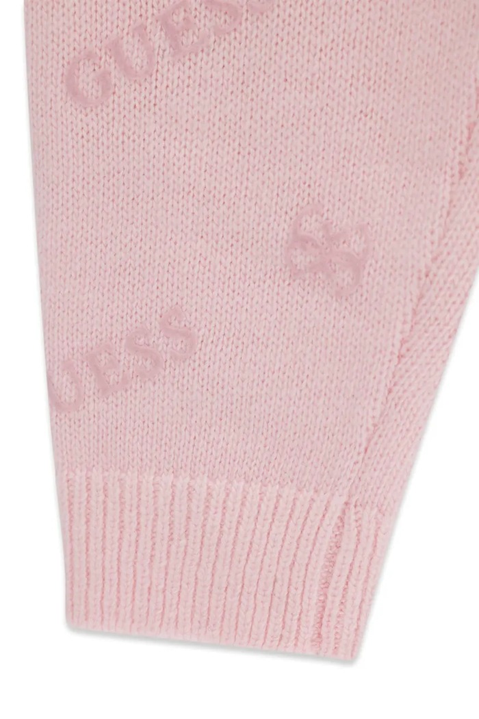 Komplet codzienny dziecięcy z dodatkiem wełny Guess różowy A6BG01.Z1315.9BY2