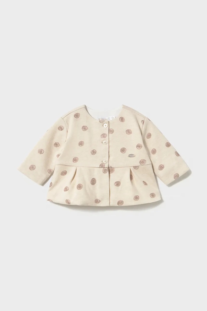 Mayoral Newborn set quotidiano per neonati con cotone 2772.2L.Newborn.9BY2 beige AW26