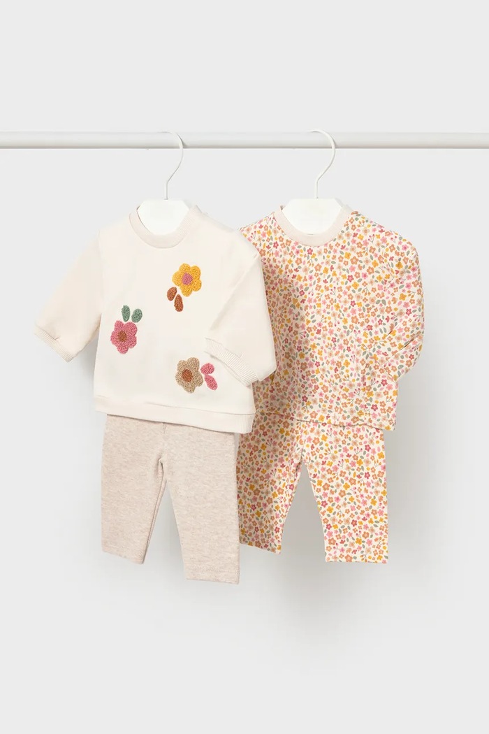 Mayoral Newborn комплект для младенцев из хлопка с эластаном бежевый 2759.2P.Newborn.9BY2