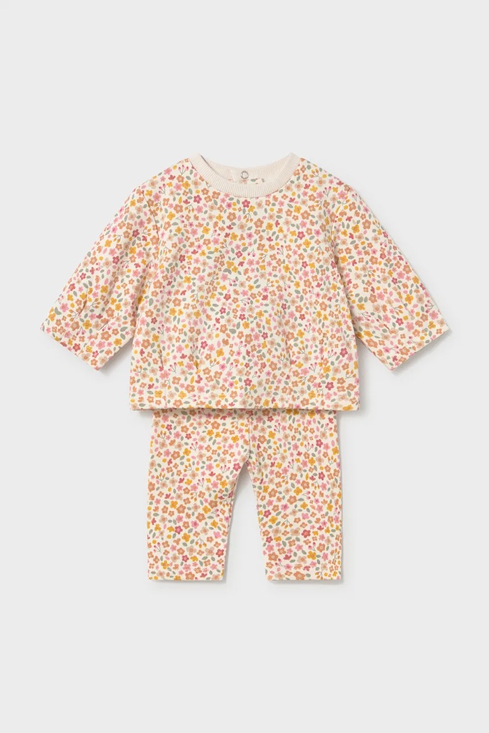Mayoral Newborn комплект для младенцев из хлопка с эластаном 2759.2P.Newborn.9BY2 бежевый AW26