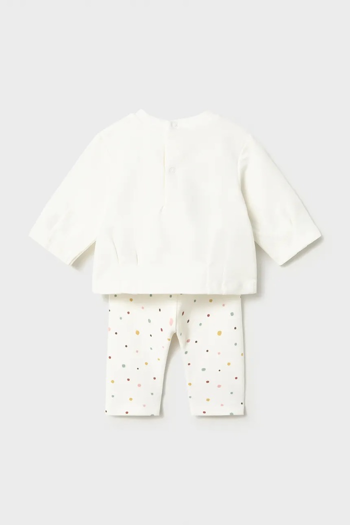 Dziewczynka Mayoral Newborn komplet niemowlęcy bawełniany z elastanem 2759.2P.Newborn.9BY2 żółty
