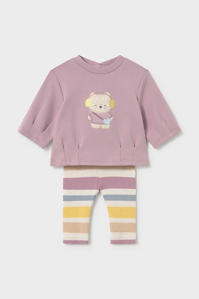 Mayoral Newborn комплект для младенцев из хлопка с эластаном 2759.2P.Newborn.9BY2 фиолетовой AW26