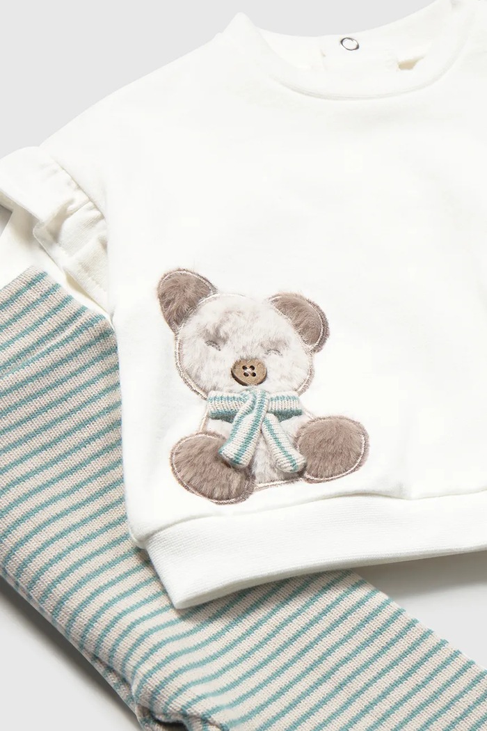 Mayoral Newborn σετ βρεφικό με βαμβάκι τιρκουάζ 2758.2J.Newborn.9BY2