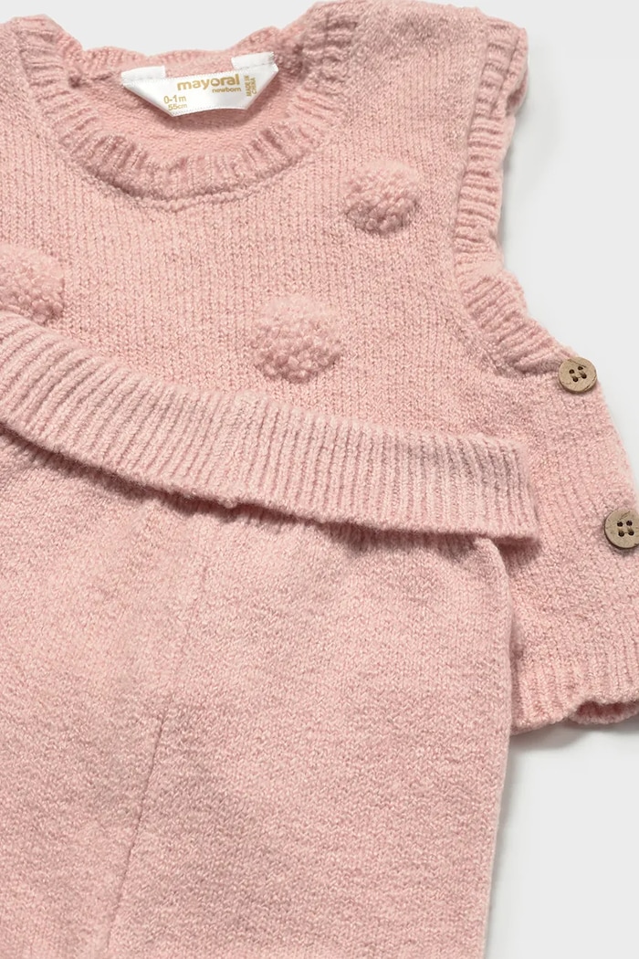 Komplet dziecięcy bawełniany z elastanem Mayoral Newborn 2757.2H.Newborn.9BY2 różowy