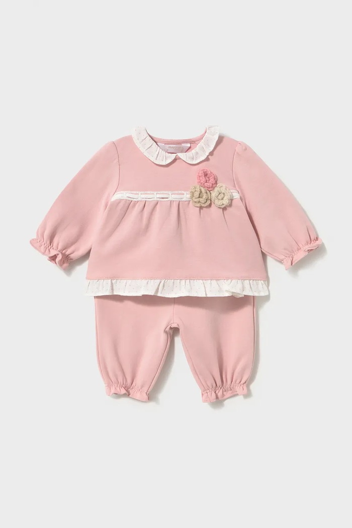Mayoral Newborn καθημερινό σετ βρεφικό με βαμβάκι ροζ 2756.2B.Newborn.9BY2