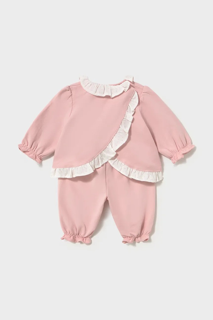 Mayoral Newborn καθημερινό σετ βρεφικό με βαμβάκι 2756.2B.Newborn.9BY2 ροζ AW26