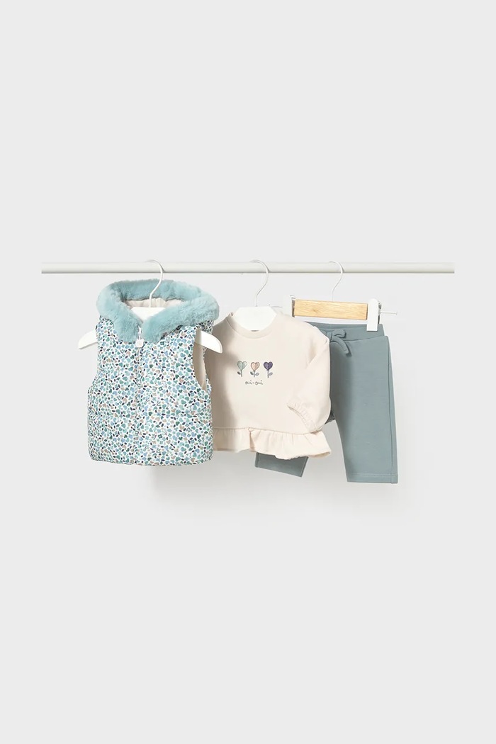 Mayoral Newborn καθημερινό σετ βρεφικό με βαμβάκι 2686.2T.Newborn.9BY2 μπλε AW26