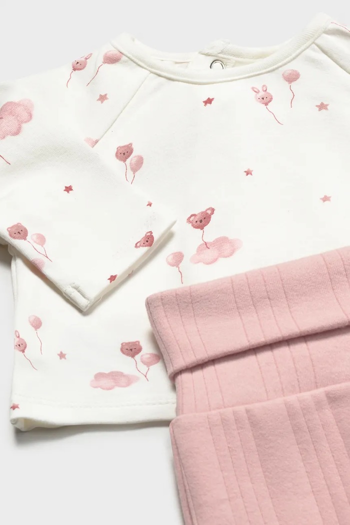 Mayoral Newborn set di tuta per neonati in cotone con elastan rosa 2653.1A.Newborn.9BY2