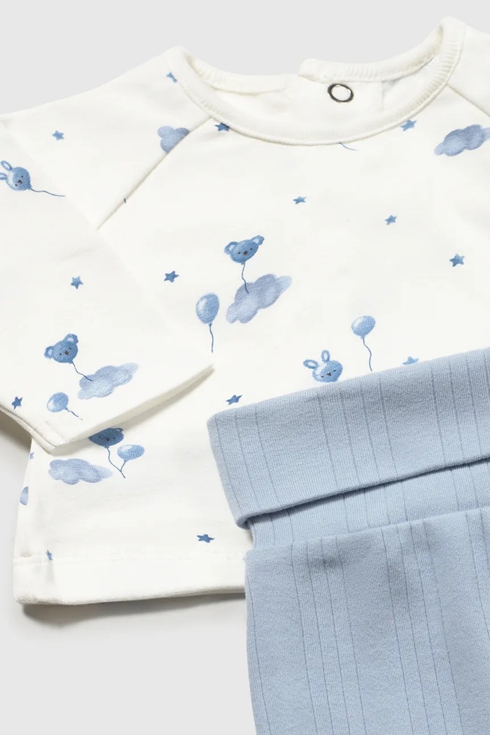 Komplet trenirka za bebe od pamuka s elastanom Mayoral Newborn 2653.1A.Newborn.9BY2 plava