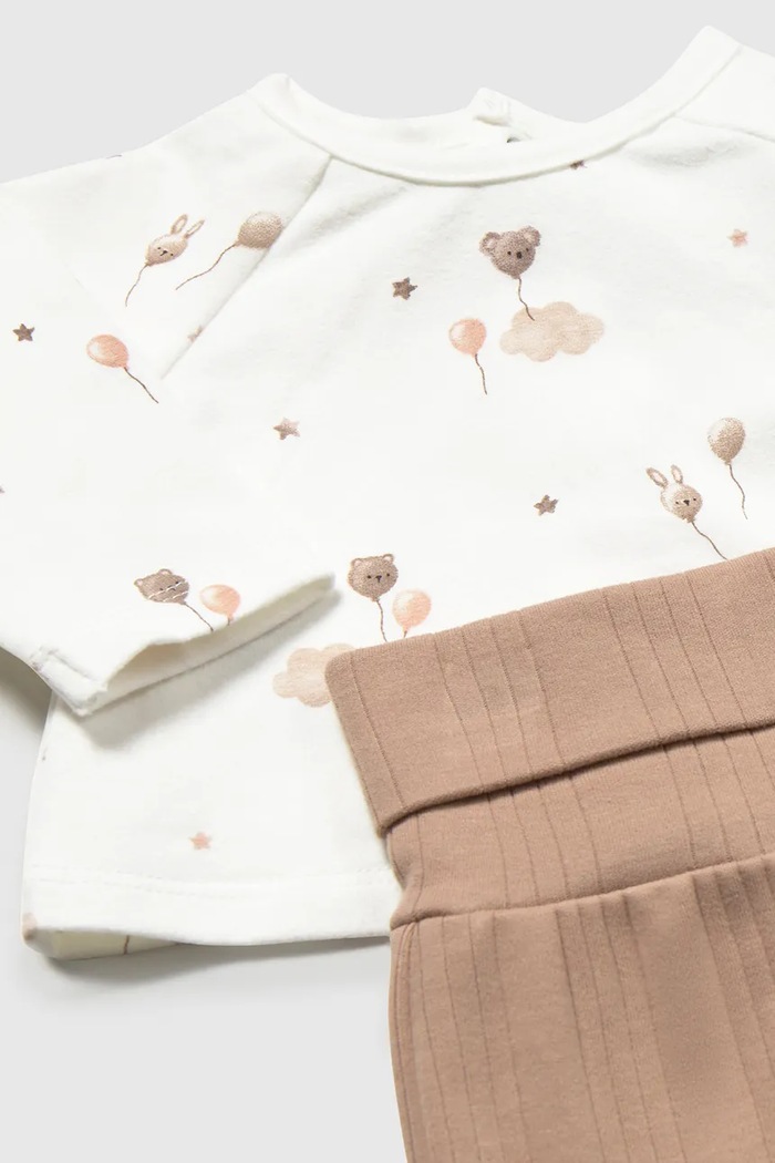 Mayoral Newborn set di tuta per neonati in cotone con elastan beige 2653.1A.Newborn.9BY2