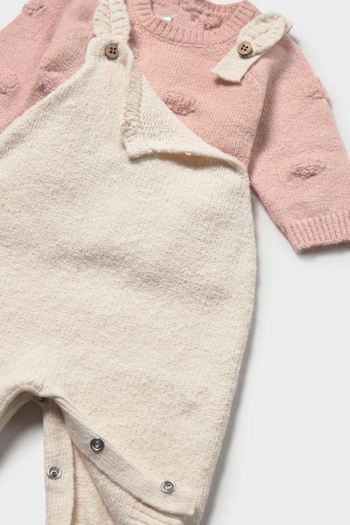 Девочка Mayoral Newborn комплект для младенцев с хлопком 2608.2J.Newborn.9BY2 бежевый