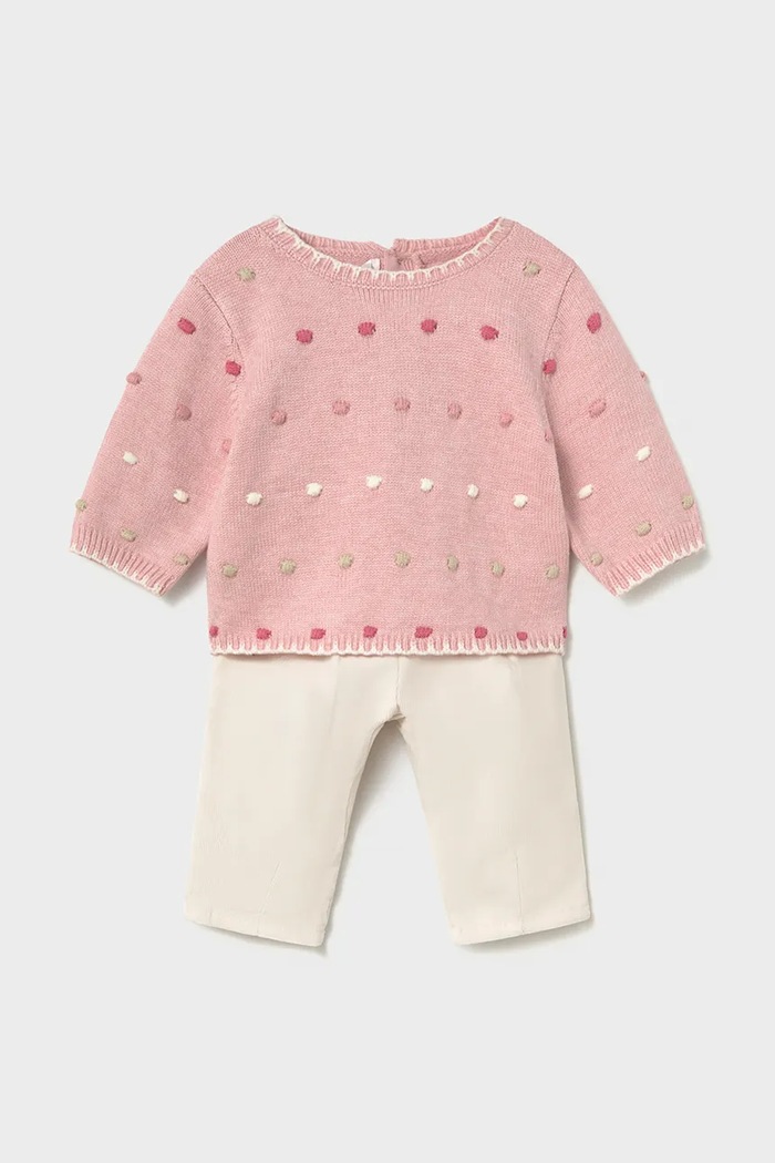 Mayoral Newborn sportovní set kojenecký s bavlnou růžová 2526.2Q.Newborn.9BY2