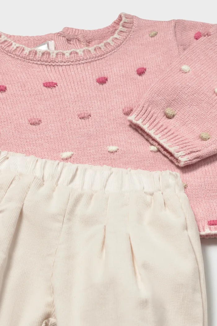 DÍVKA Mayoral Newborn sportovní set kojenecký s bavlnou 2526.2Q.Newborn.9BY2 růžová
